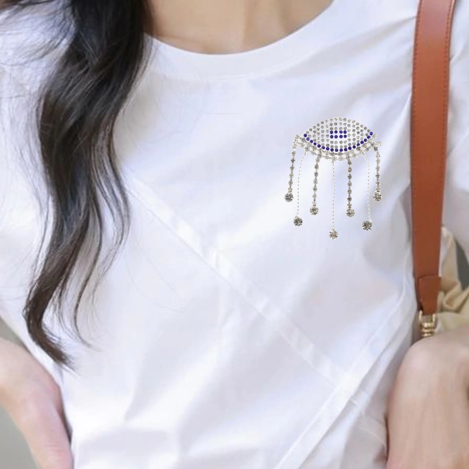 

5 Pcs Accessories Rhinestone Applique Embellishment Decoration Embroidered Diy Patch Iron Fabric