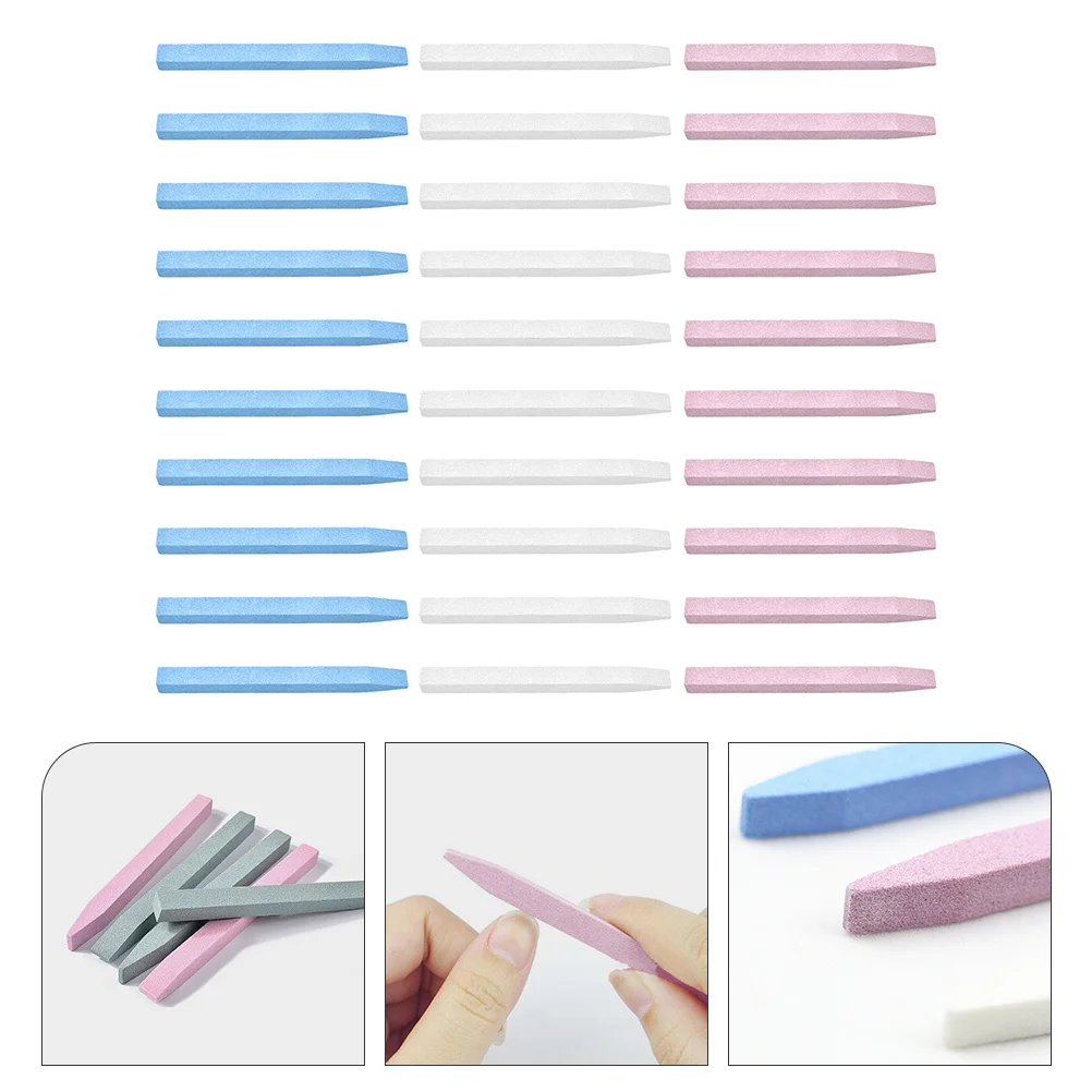 30Pcs Stein Nagel Dateien Stick Starke Abrieb Widerstand Professionelle Häutchen Pusher Maniküre Pediküre Puffer Nagel Pflege Werkzeuge