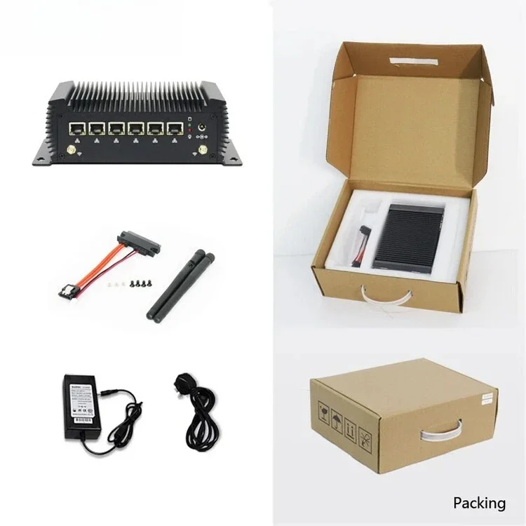 Linkleaps Popular 6 2.5GbE LAN Pfsense Firewall Soft Router Industrial PC Embedded PC Mini PC with 7th to 12th Gen I3 I5 I7