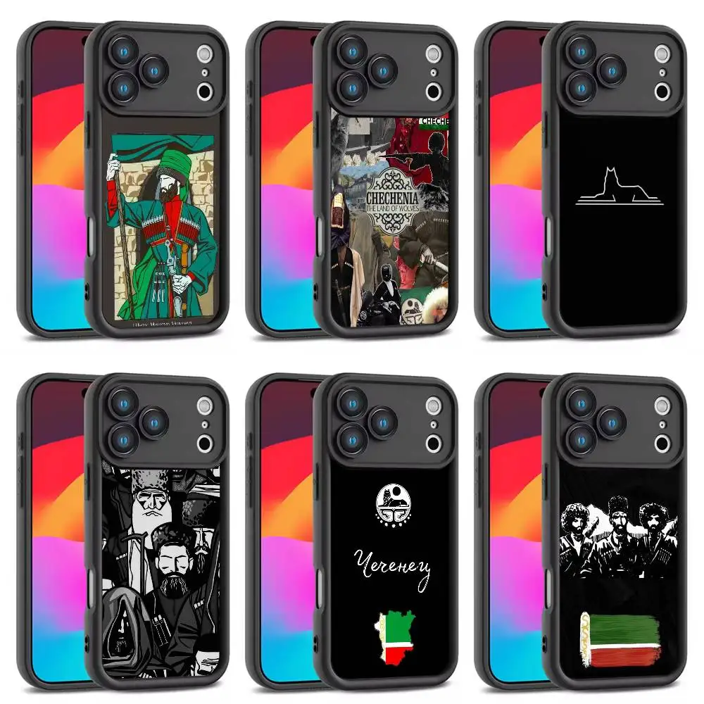 

Chechen Flag Chechnya Logo Phone Case For iPhone 17,16,15,14,13,12,Pro,Max,Plus,E,SE4,Air,Mini Black Full Coverage TPU