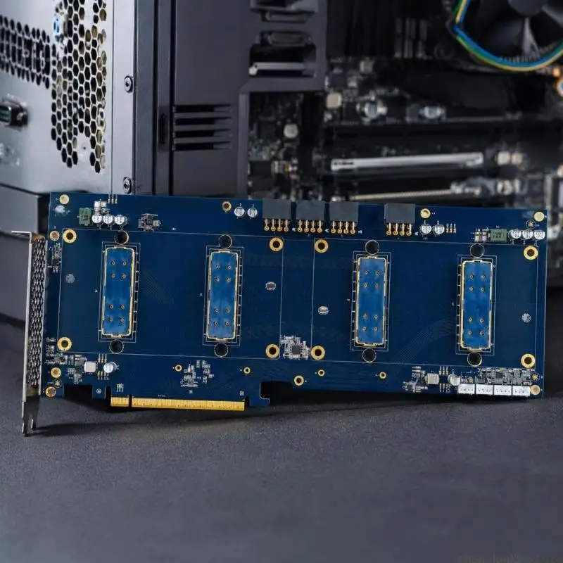 GPU Connection Adapter Card with Metal Mounting Support for V100 SXM2