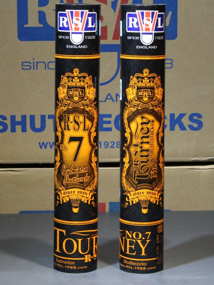 

Профессиональные комплекты для бадминтона серии RSL-8 Training Cetition Flight Stabili Прочная пробковая головка Гусиное перо