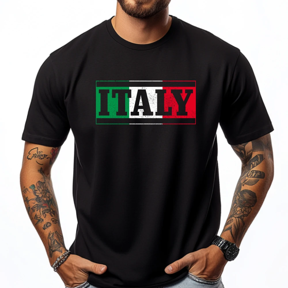 

Italy Italy Pride Flag Luxury T Shirt Tee Shirt Men T Shirts Print Graphic Tee Shirt Breathable New In Tops & Tees Printed On