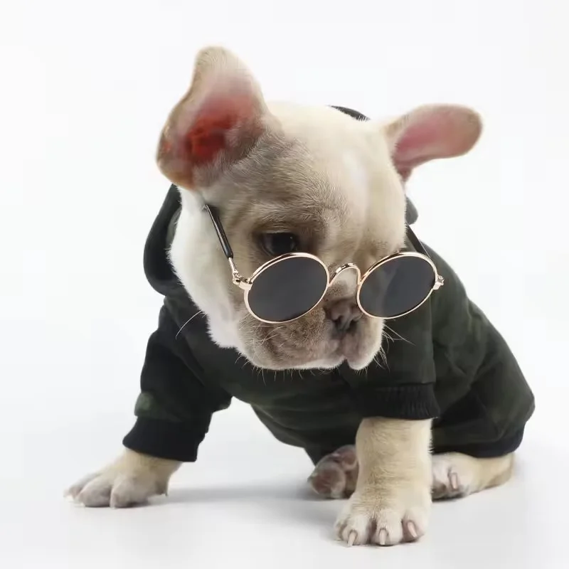 Lovely Vintage Round Cat Sunglasses Reflection Eye Wear Glasses For Small Dog Cat Pet Photos Pet Products Props Accessories