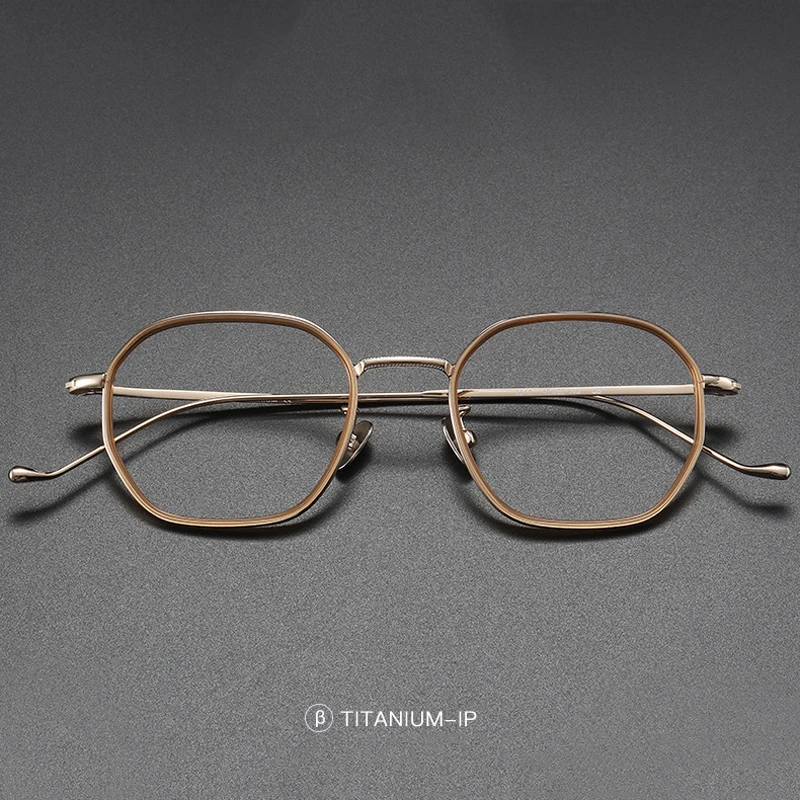 

Japan Women Vintage Big Round Pure Titanium Frame Eyeglasses Man Polygon Elegant Optical Myopia Lenses Glasses For Prescription