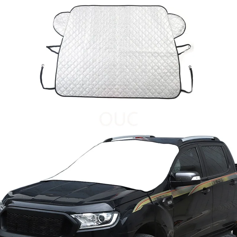 Car Winter Windshield Snow Cover Snowproof Anti-Frost Ice Control Sunshade Protector Cover For Ford Ranger 2015-2021