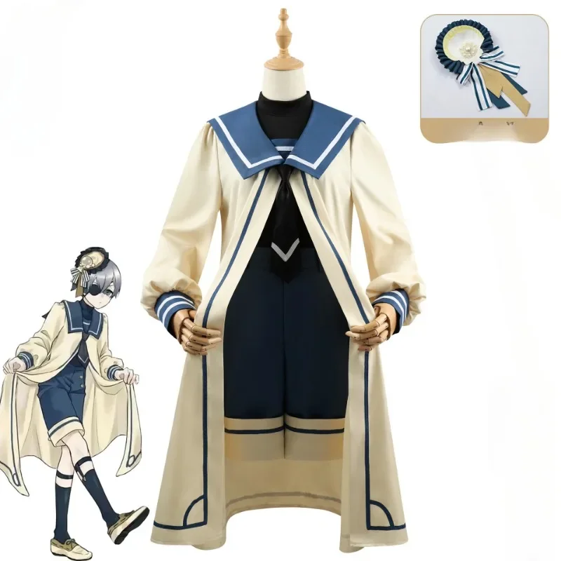 

2025 Ciel Phantomhive Scallop Suit Full Set Black Butler Cosplay Outfits Animation Prop Anime Black Butler Ciel Cosplay Costume