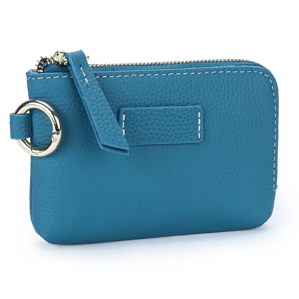 

Маленький кошелек для женщин с милым рисунком личи, кошелек из воловьей кожи на молнии с карманом для монет, портативный кошелек для мелочи, мини кошелек для девочек