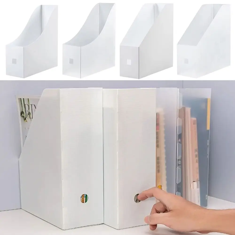 1Pcs New Document Paper File Storage Rack Plastic Desk Desktop File Folder Stand Shelf Rack Vertical Book Magazine Holder