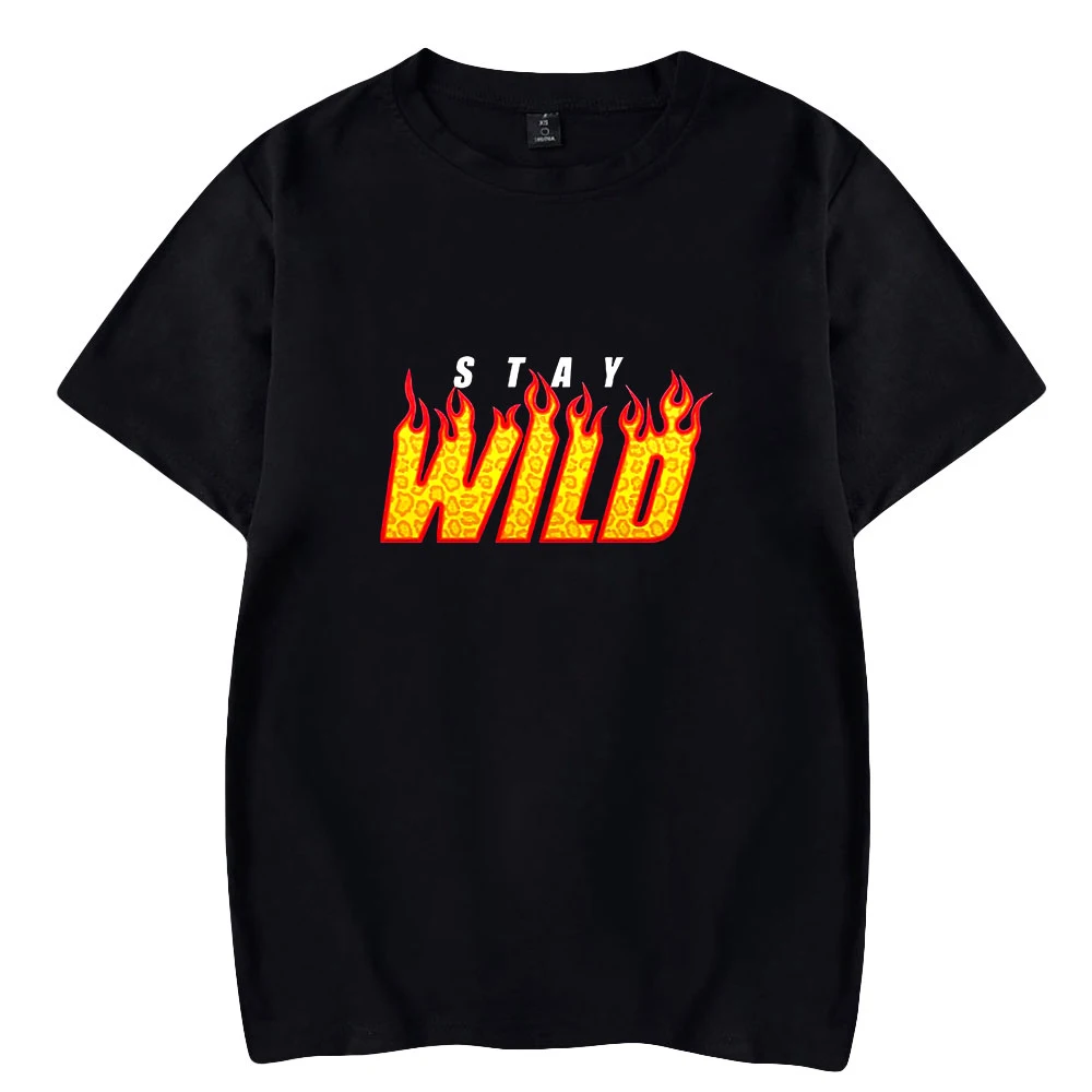 

Stay Wild summer pattern printing comfortable T-shirt short-sleeved casual all-match neutral T-shirts tops