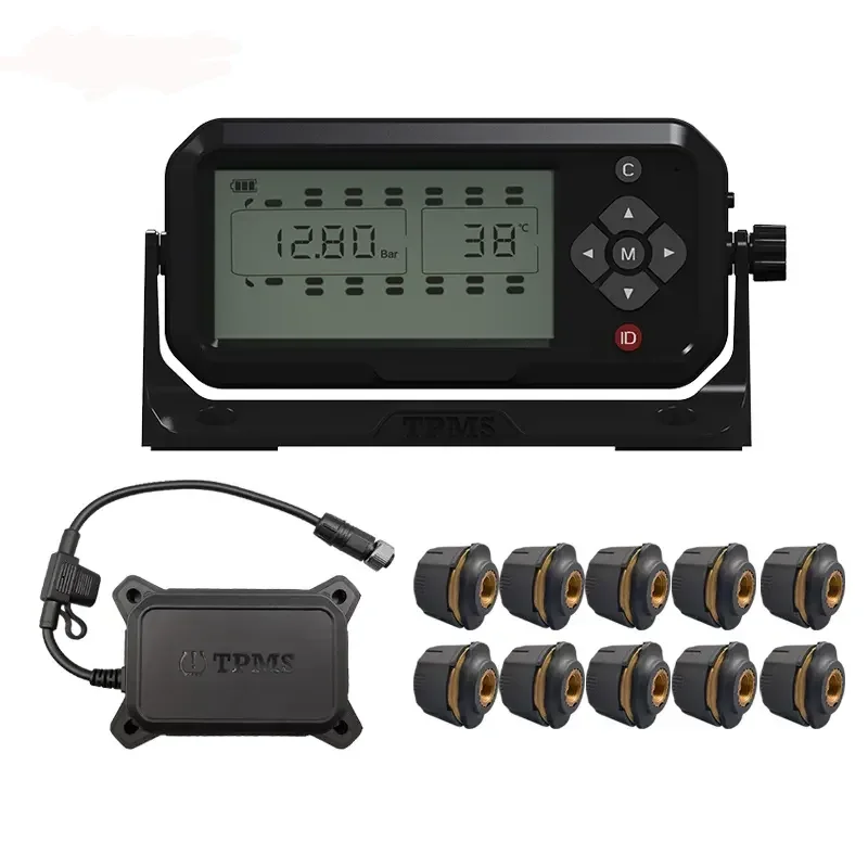 Wholesale Digital Wireless RS232 Tire Pressure Monitoring System TPMS For OTR Bus Truck Trailer TPMS