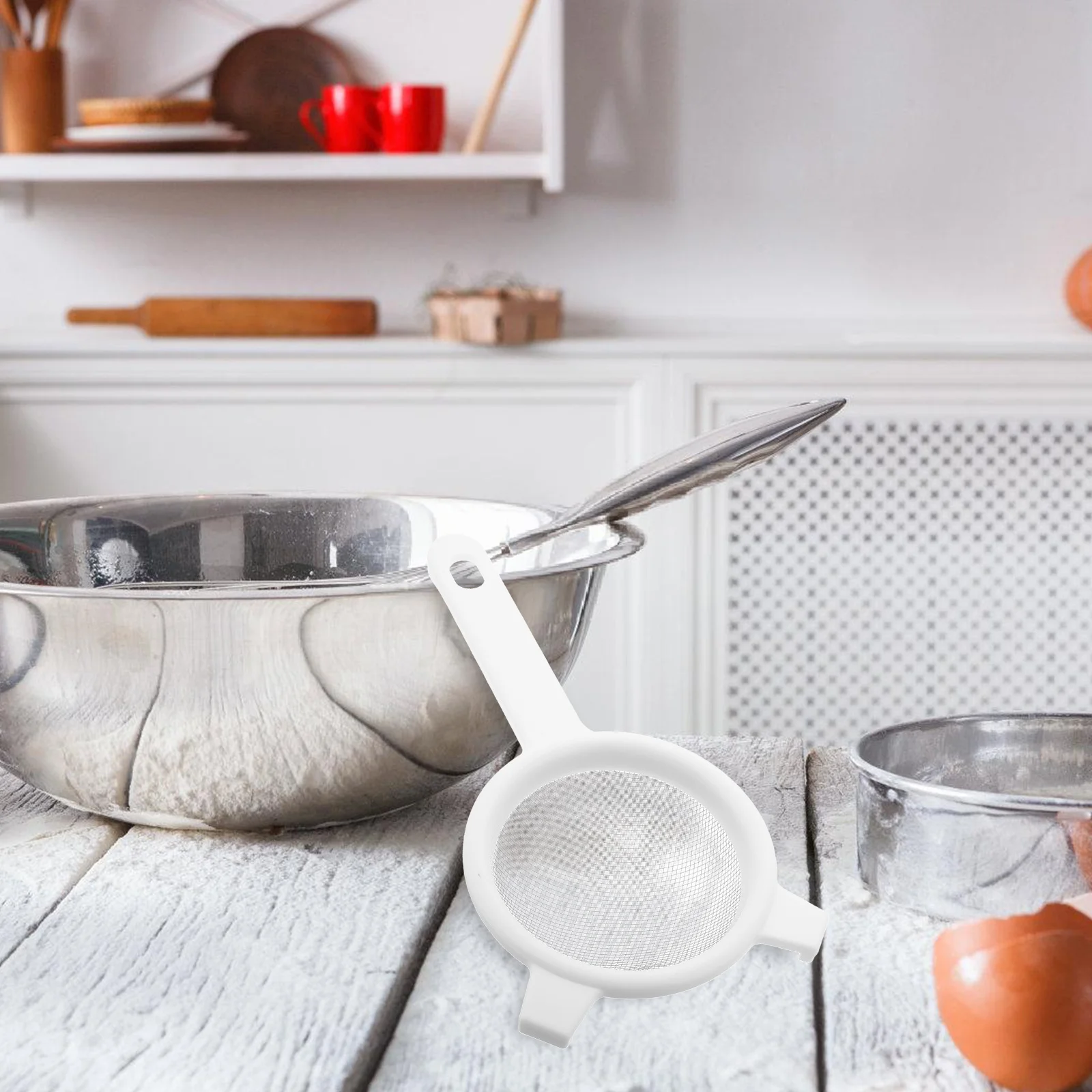 

Fine Mesh Stainless Steel Colander Kitchen Food Strainer Long Handle For Home Use Tea Milk Juice Soy Milk Filter Baking