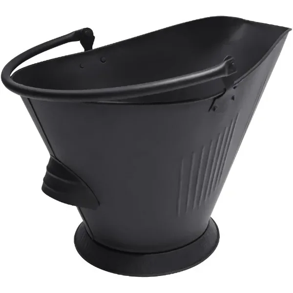 AMAGABELI GARDEN & HOME Ash Bucket for Fireplace Assembled Pellet Stove Indoor and Outdoor Hot Ashes Carrier Container