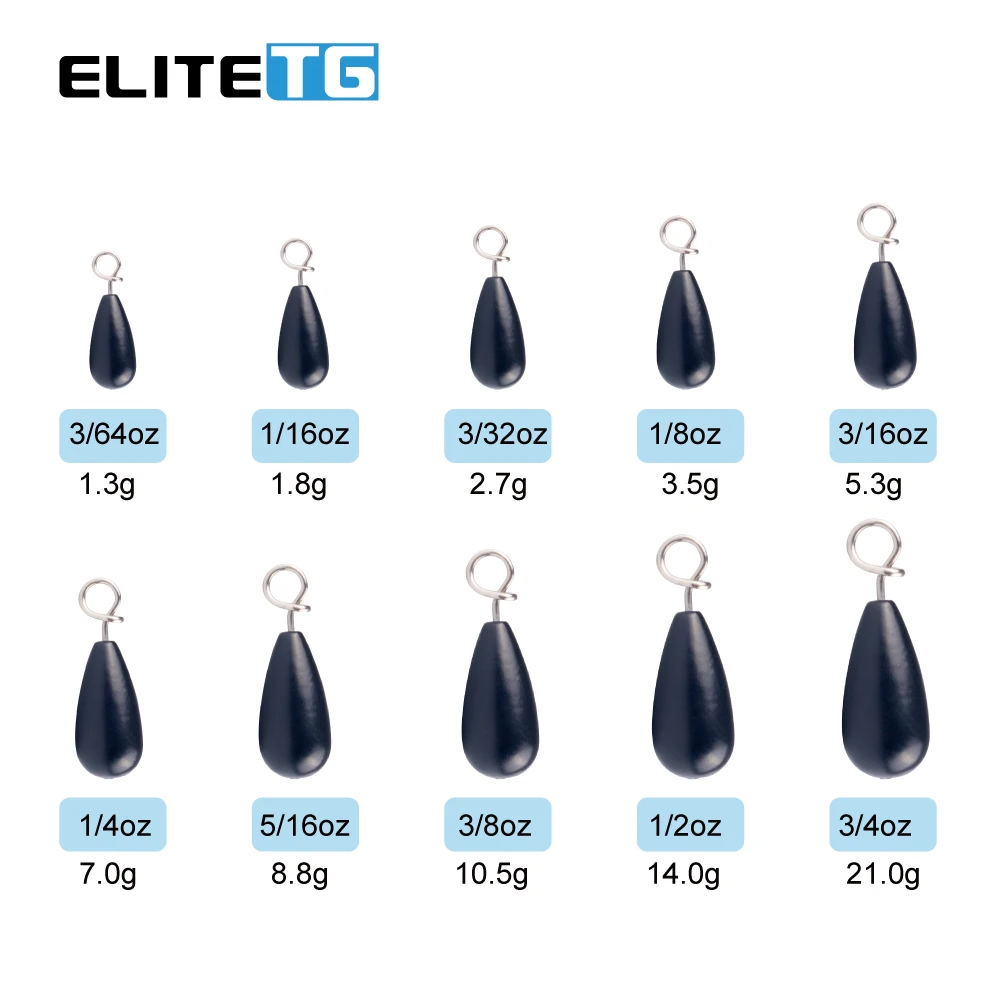 Plomos de pesca Elite TG forma lágrima para lubina ojo rápido - imagen 4