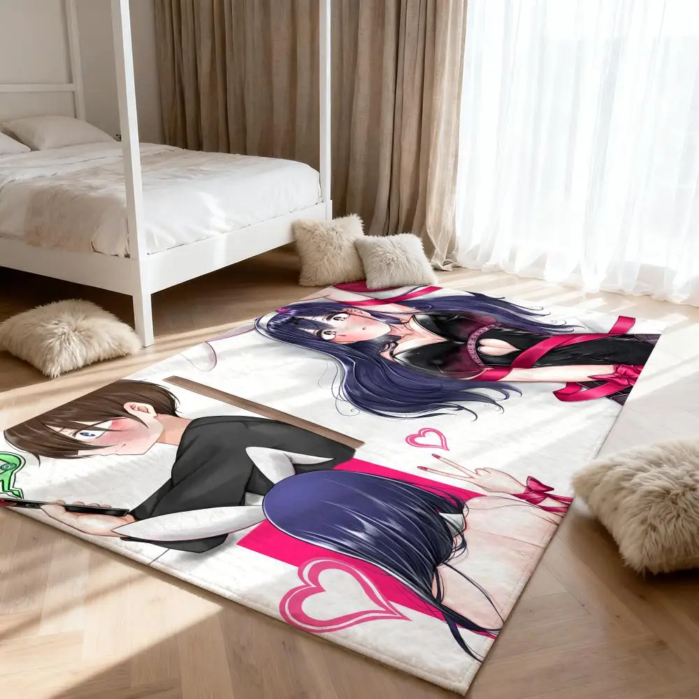 

Anna Yamada D-Dangers Heart Floor Mat Soft Thickened Absorbent Non-Slip Bedroom Living Room Door Mat Home Decor Flannel Rugs