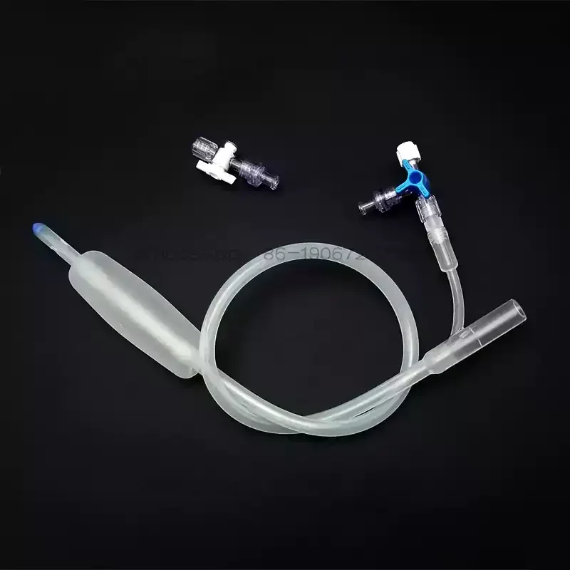 Disposable, Transparent Silicone Hose with Oval Soft Balloon That Can Be Inflated with Water At The Front End of The Catheter