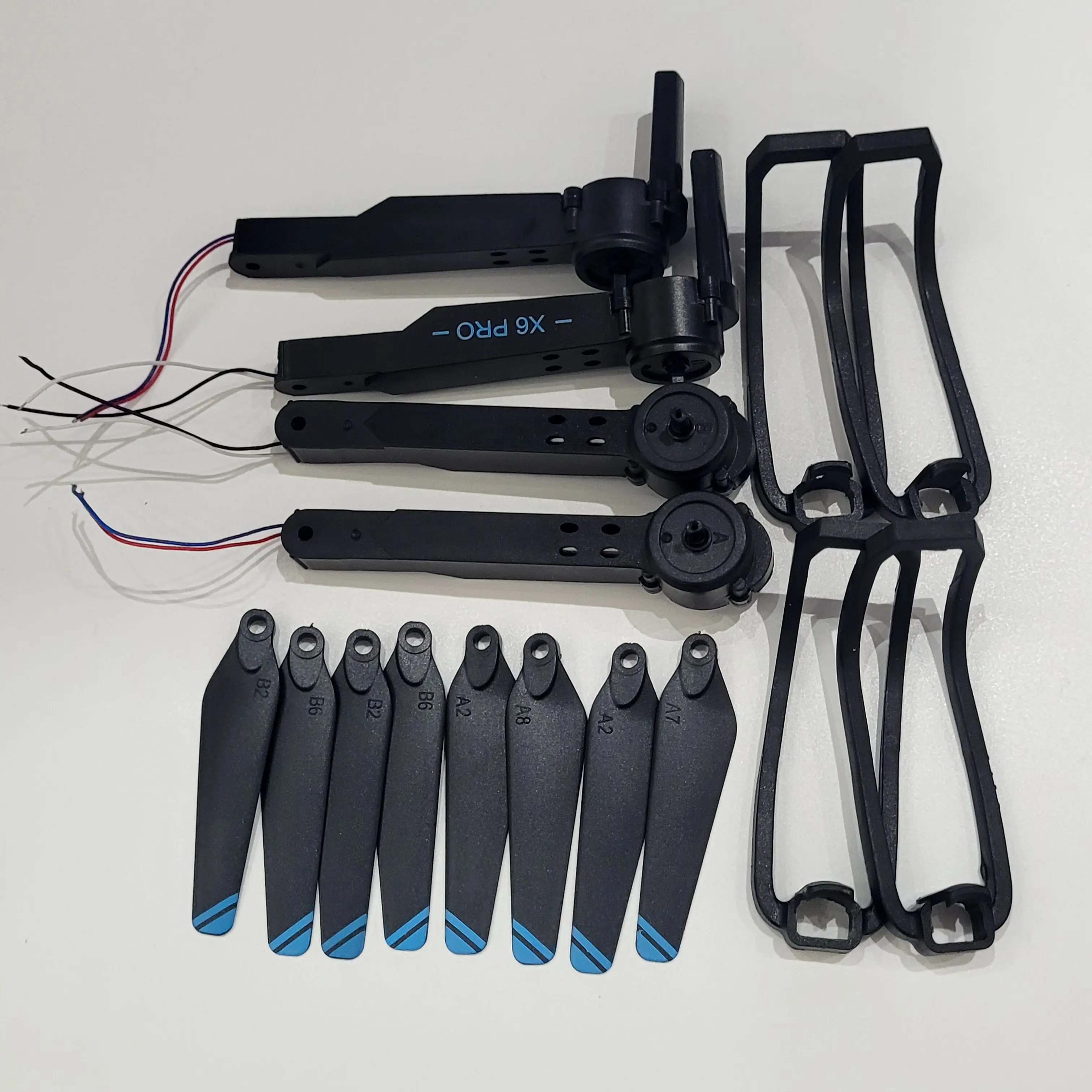 

X6 PRO Folding Drone Original Spare Part Kit X6PRO Motor Arms with Propeller Protective Frame Wing Guard X6 PRO Drone Accessory