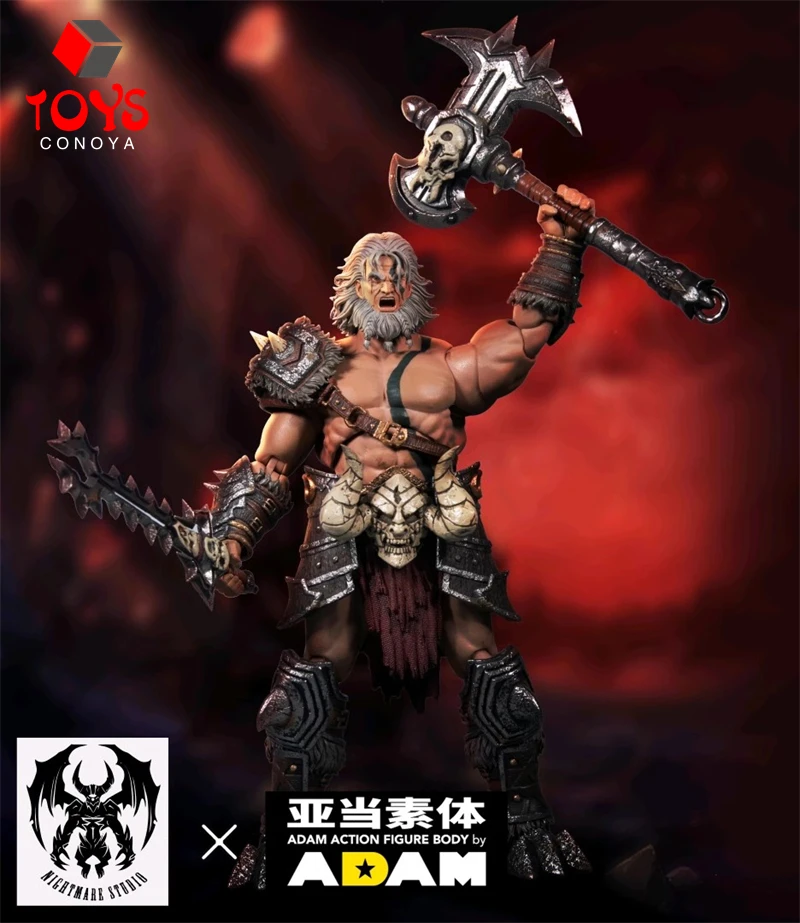 ในสต็อก Nightmare Studio 1/12 DF001 นักรบชาย Double Heas Action Figure 18 ซม.ทหารตุ๊กตาชุดของเล่นสะสม