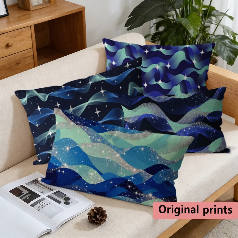 Galaxy Wave Starry Throw Pillow Covers Suitable For Sofa Bedroom Car Pillow Cover Cushion Rectangular Back Cushion
