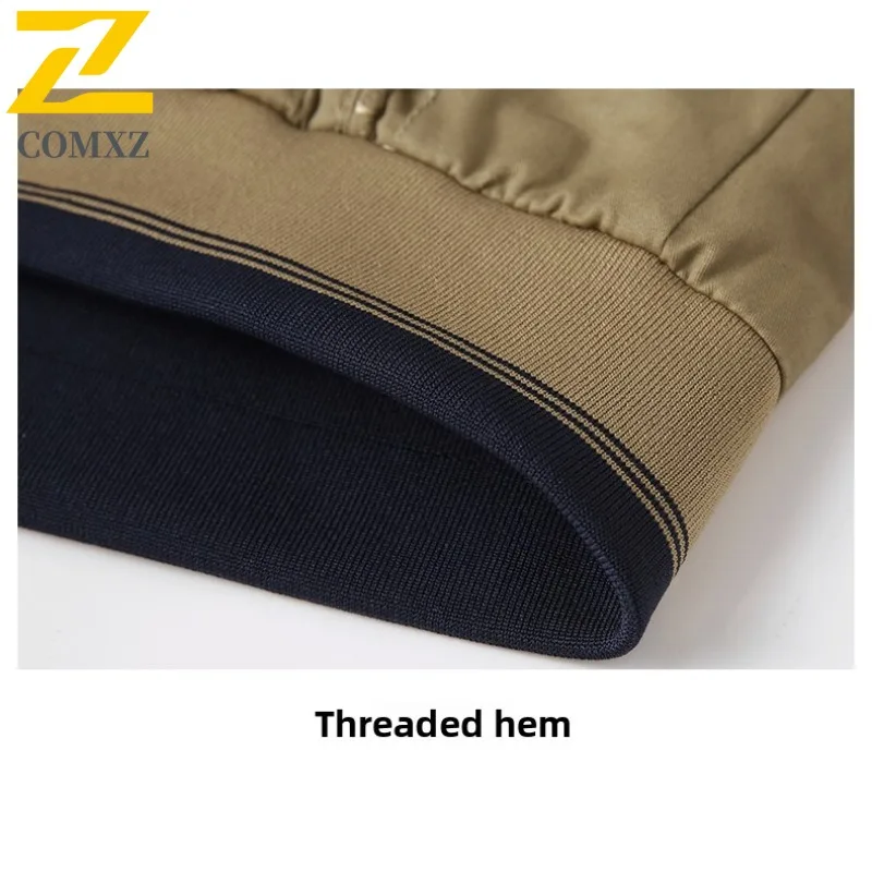 COMXZ New Premium Jacket 2025 Middle Age Casual Stand Collar Business Leisure Comfortable Outerwear High Quality Autumn Clothing