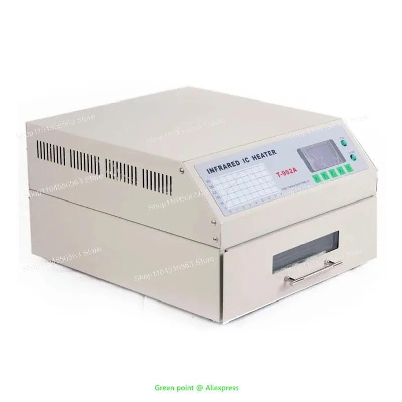 T-962A Desktop Reflow Soldering Oven for BGA SMD SMT Repair, Precise Temperature Control IC Rework Station