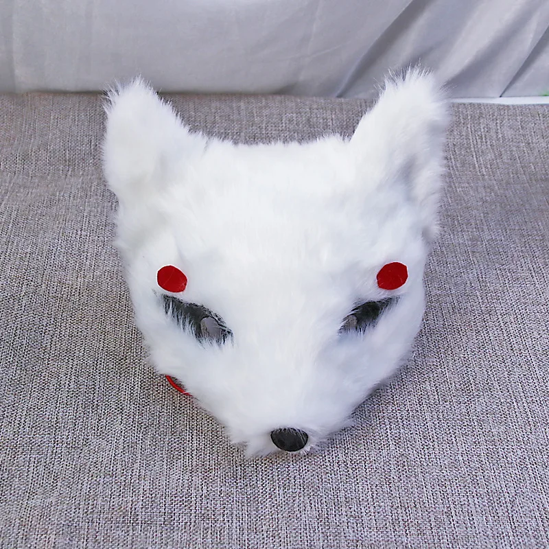 

Snow Fox Personality Cute Cute Pet Hand-painted Plush Fox Mask Role Play