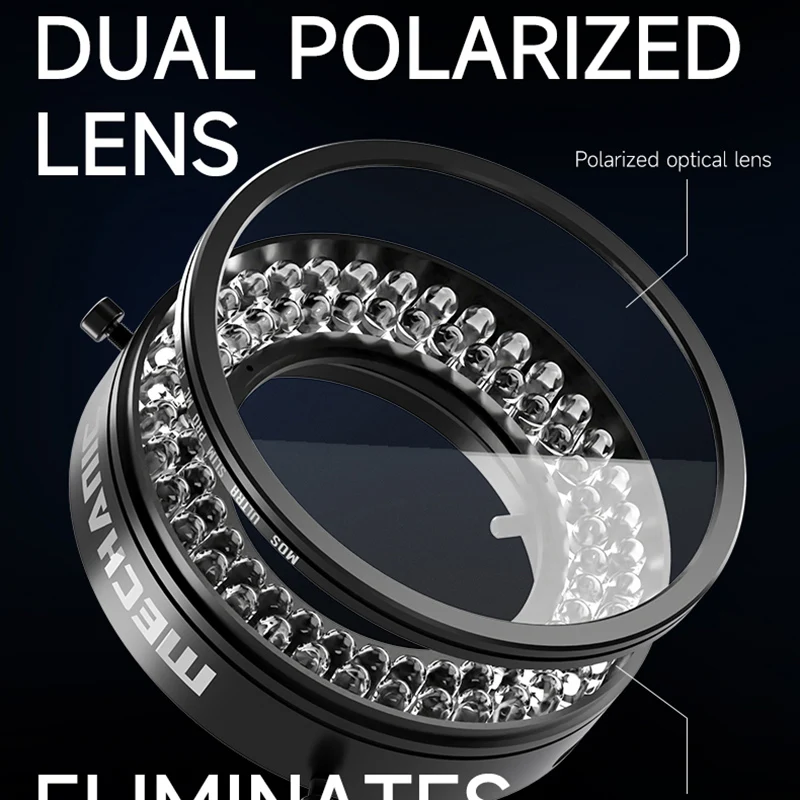 MECHANIC LS360 LS720SE LS720+ Polarized Ring Light Source Brightness Adjustable Microscope LED Illuminator Ring Lamp