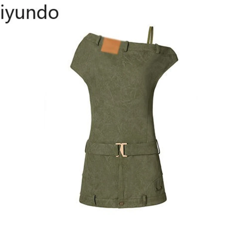 เซ็กซี่ย้อนยุคปิดไหล่ชุดยีนส์หญิง 2025 ฤดูร้อนออกแบบซอกสาวร้อนหลอดด้านบนA-Lineสั้น Плае ЖVestidos