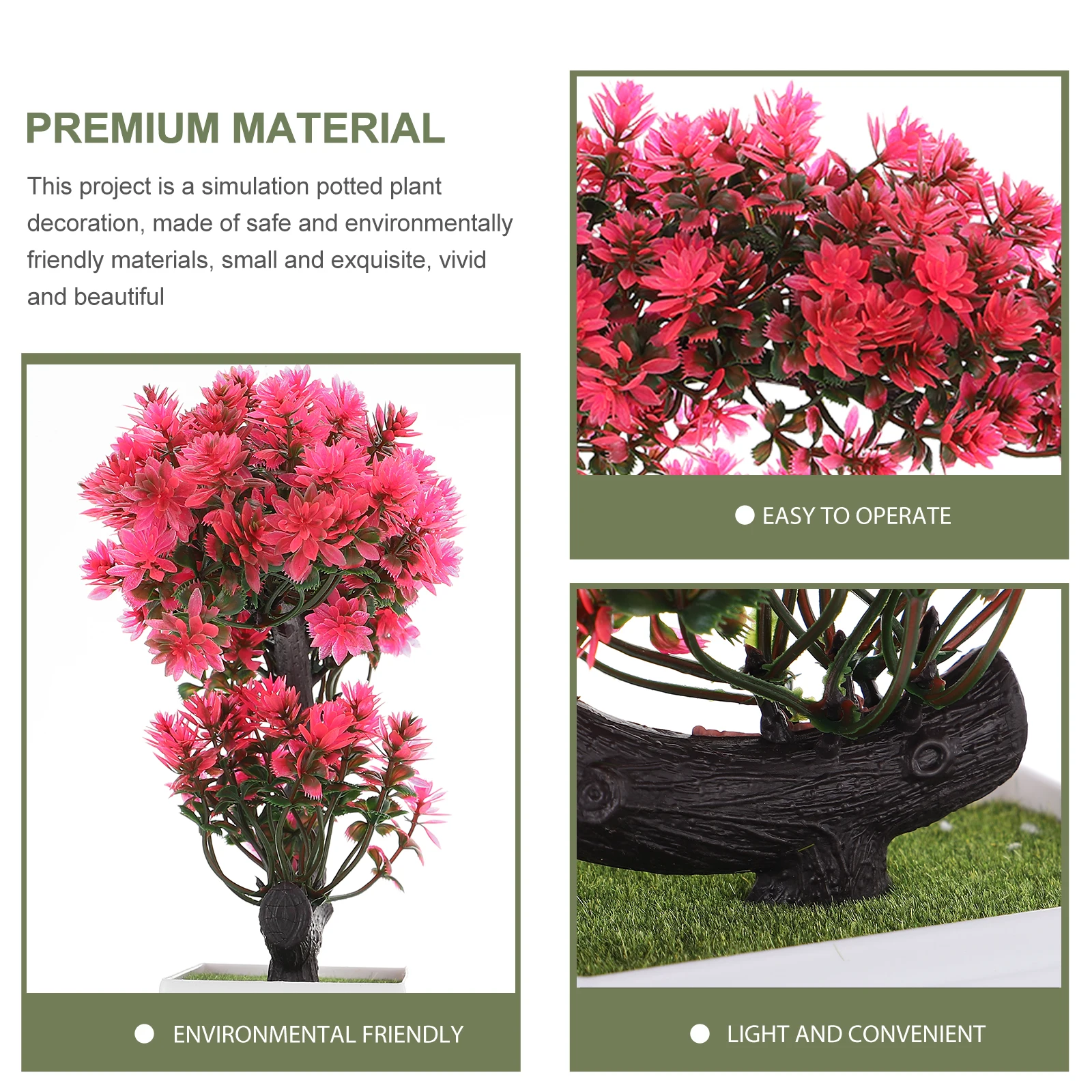 

Artificial Potted Plants Fake Plant Decor For Home Office Desktop Bonsai Statue Faux Greenery Decor Simulation Bonsai