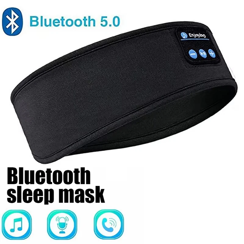

Наушники для сна Bluetooth 5,0, спортивная эластичная повязка на голову, беспроводные наушники, музыкальная маска для глаз, беспроводная Bluetooth-гарнитура, повязка на голову