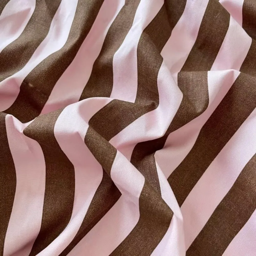 Tela de rayas verticales de 150x100cm, Material de costura de ropa Multicolor de algodón, mantel para vestido, almohada, tela de confección