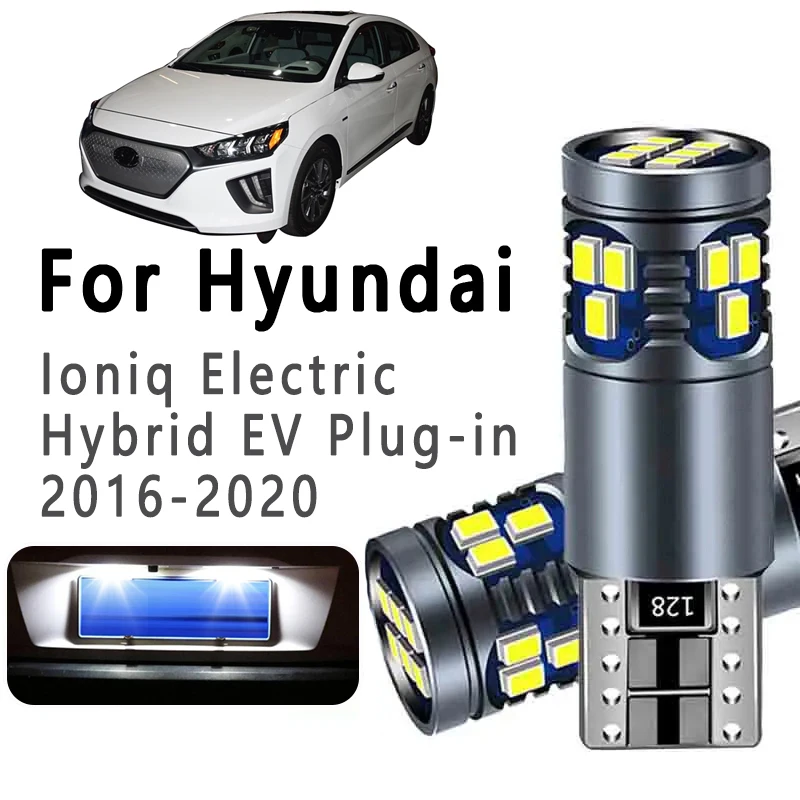 

2Pcs T10 LED Bulbs Car License Plate Lights Interior Lamp For Hyundai Ioniq Electric Hybrid EV Plug-in 2016 2017 2018 2019 2020