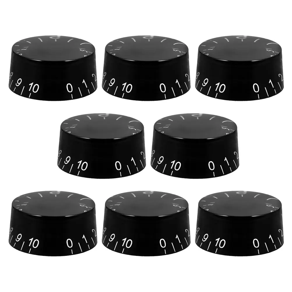 

8pcs Electric Guitar Bass Accessories Plastic Control Knob Potentiometer Volume Tone Cap Parts Smooth Adjustment Long Use Wear