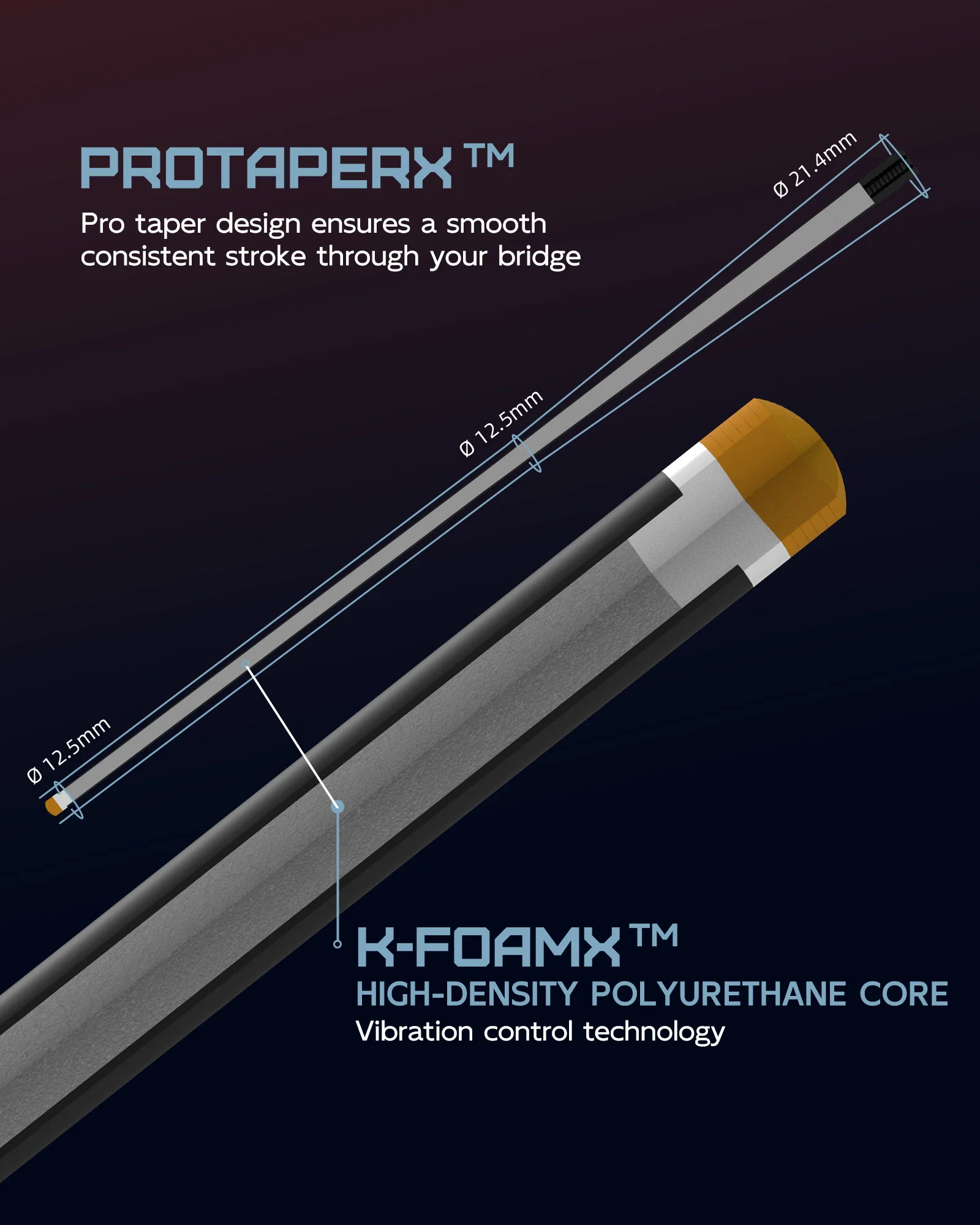 KONLLEN Carbon Fiber Pool Cue 2.0 – 58