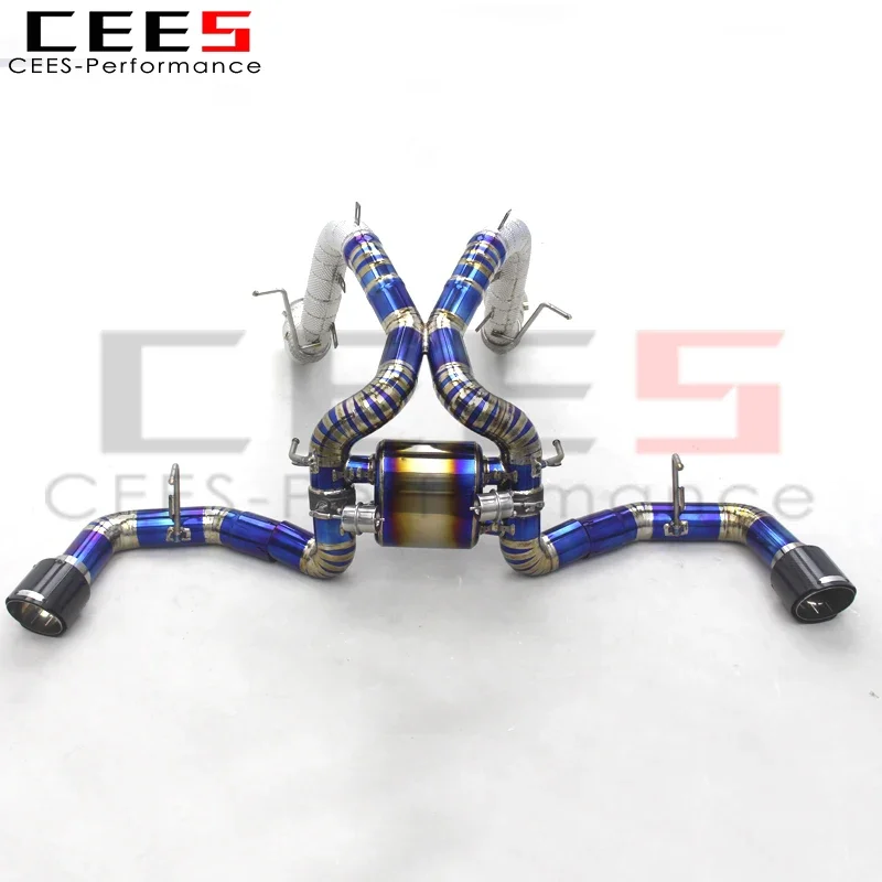 CEES Titanium Catback Exhaust Downpipe For Mclaren 540/540C 3.8 2015+ Car Exhaust System Pipe and Downpipe Exhaust