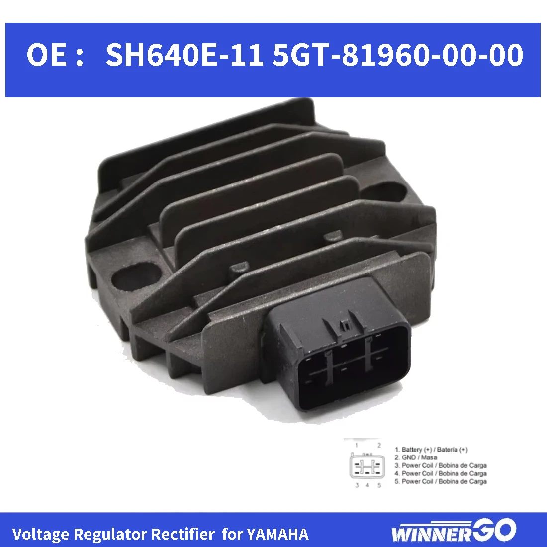 Regulator Rectifier SH640E-11 for Yamaha YFM125 YFM250 YFM 350 400 450 600 Grizzly Kodiak Wolverine Warrior Raptor Bear Tracker
