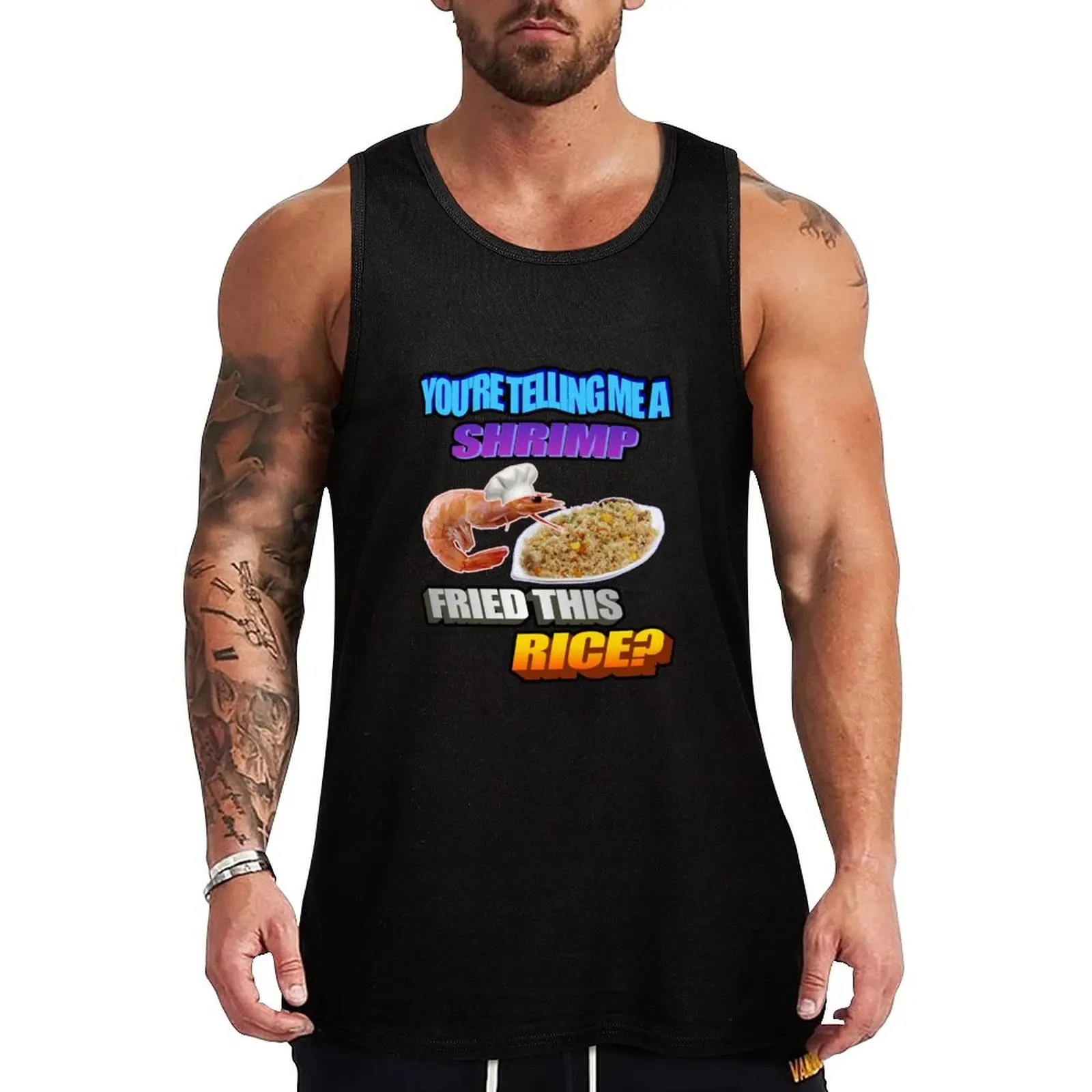 

SHRIMP FRIED THIS RICE Tank Top Short sleeve Vest men clothings
