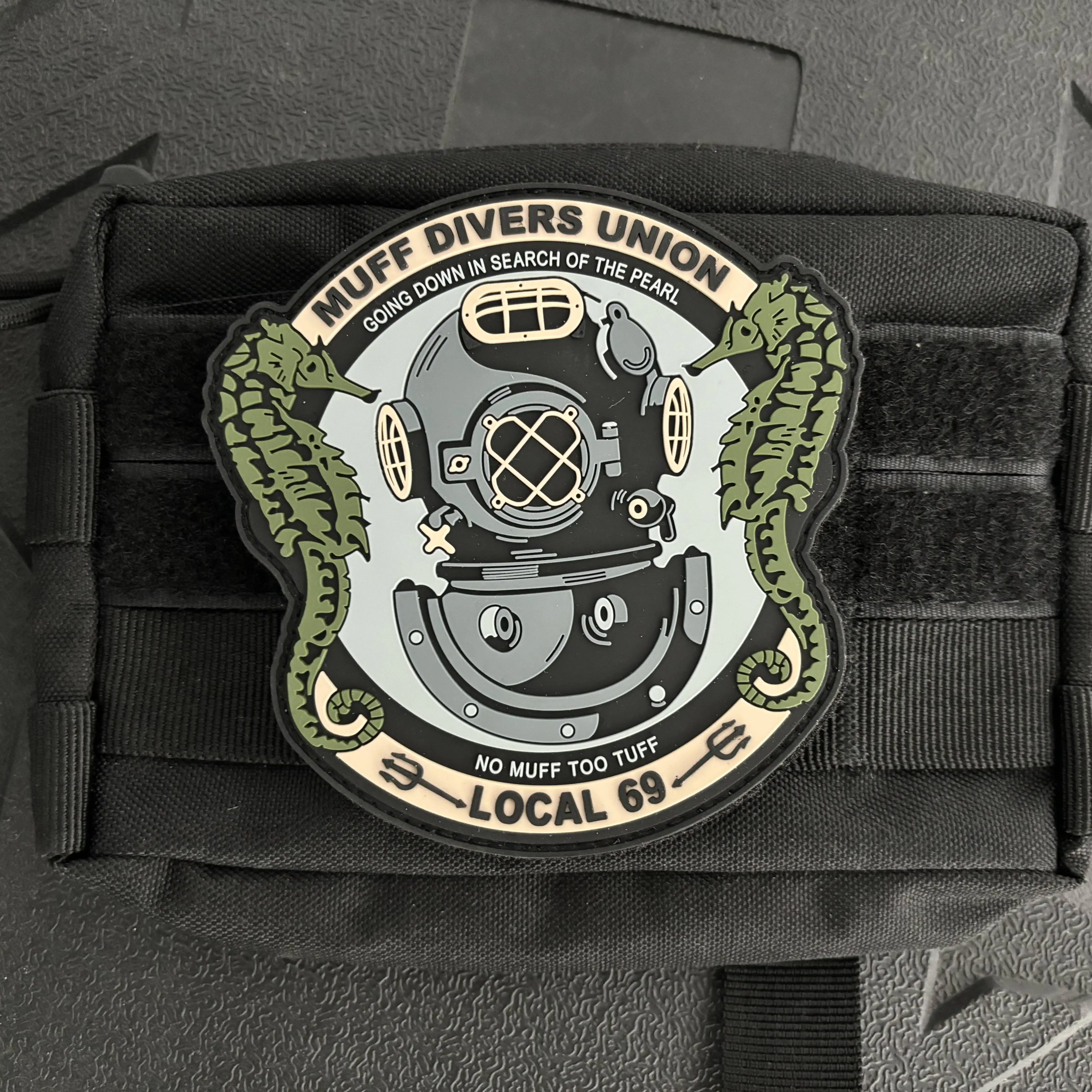 Muff Divers Union PVC Patch Hook and Loop Clothes Patch Scuba Diving Backpack Tactical Stickers Morale Badges Appliques