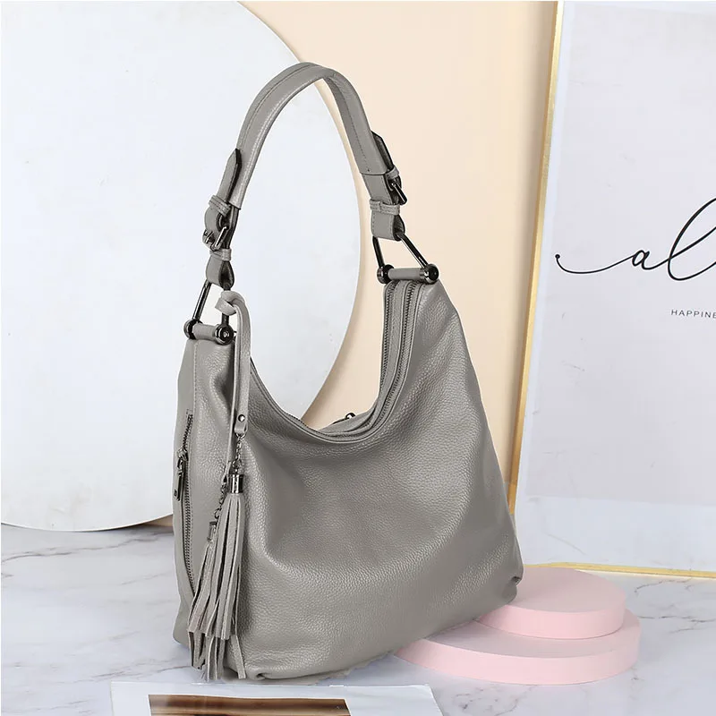 Zency Fashion Women Shoulder Bag 100% Genuine Leather Large Handbag for Work Travel