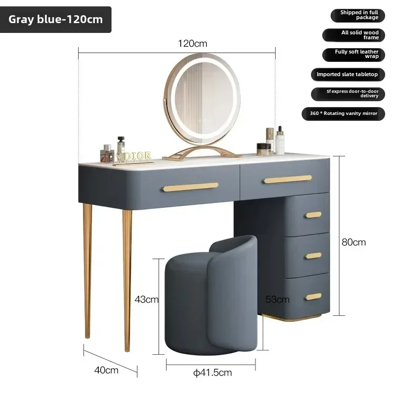 European Drawer Luxury Nordic Dressing Table Storage Bedroom Furniture