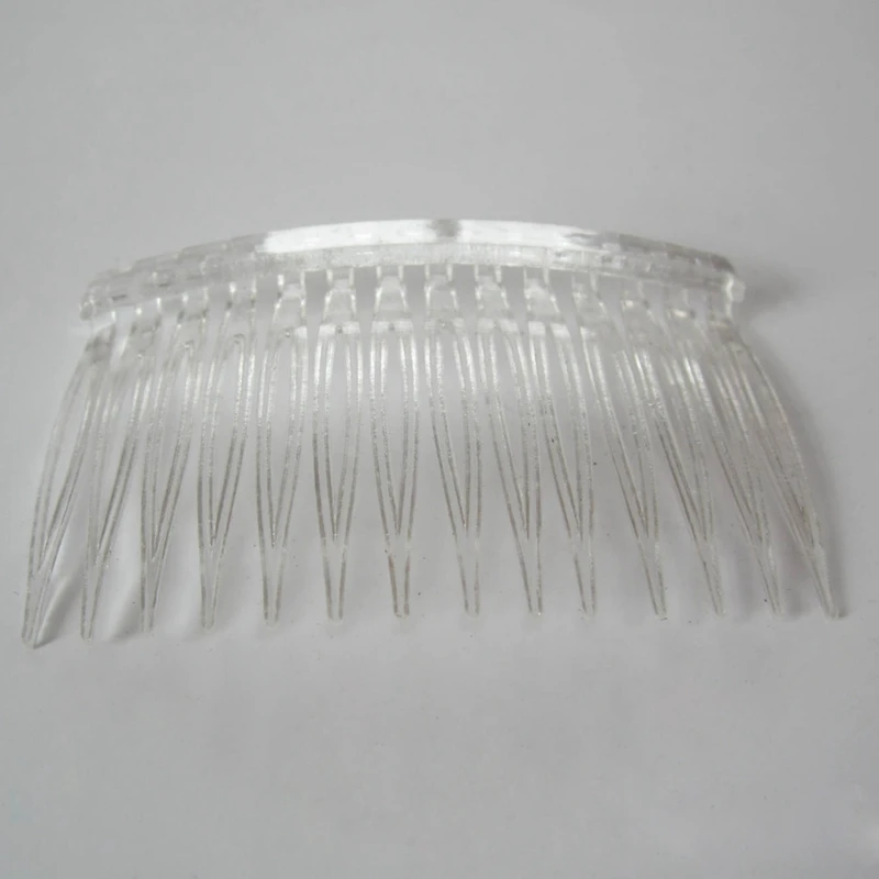 20 X Transparente Farbe Kunststoff Haar Clips Seite Kämme Pin Barrettes 70X40mm