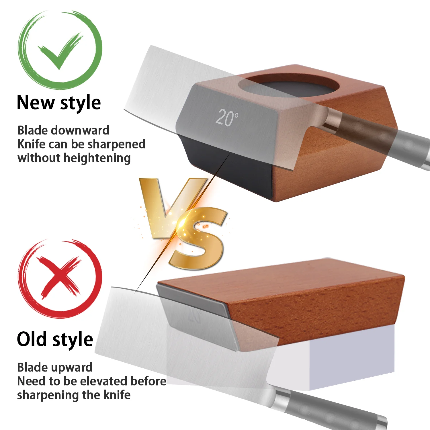 Rolling Knife Sharpener Sharpening Stone With Diamond Disc 15 And 20°Magnetic Knife Holder Knife Edge Down Quick Grinding Tool