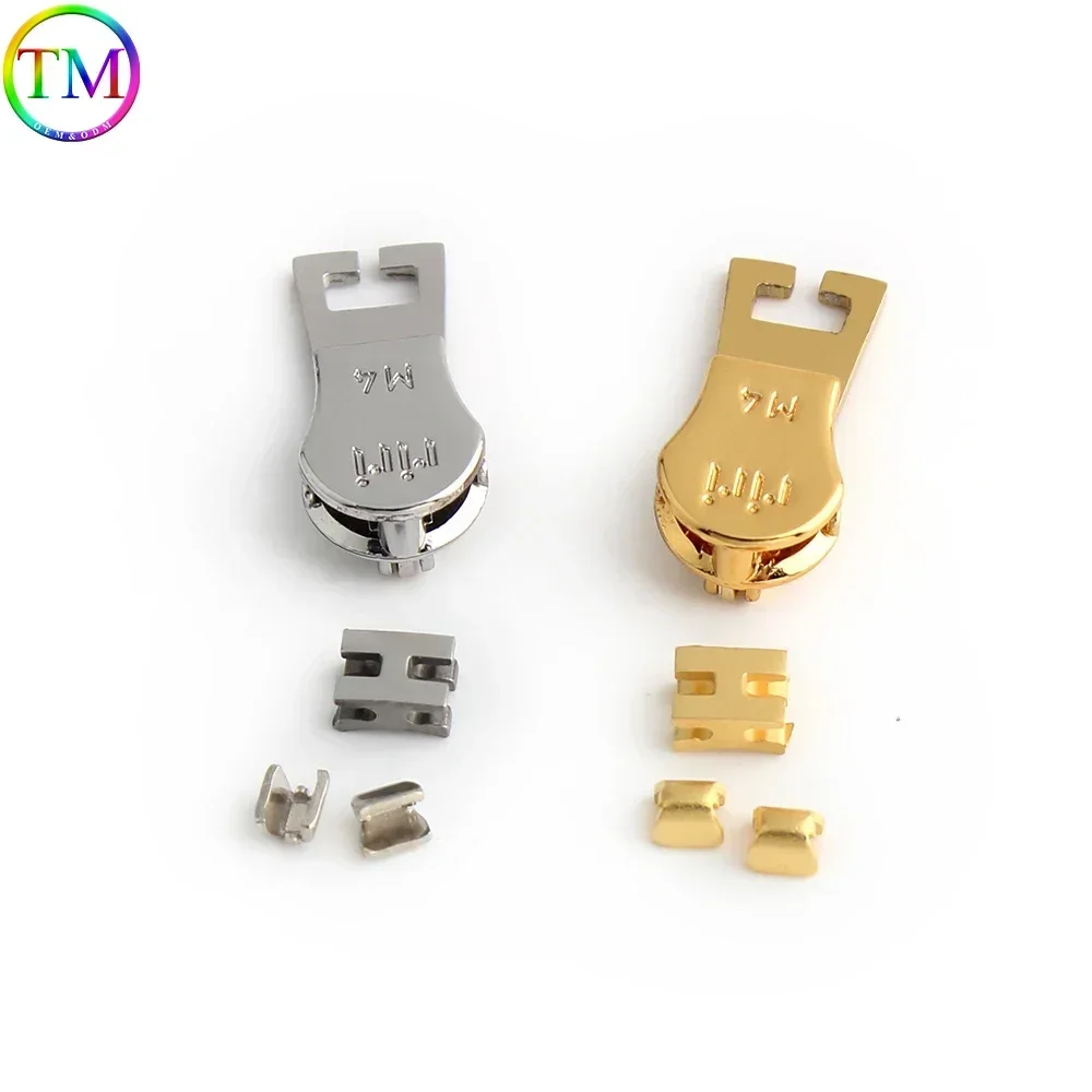 5-30 قطعة الذهب/الفضة معدن الأسنان سستة رئيس للخياطة محفظة حقيبة يد أكياس ظهره سستة المتزلجون اليدوى اكسسوارات #5