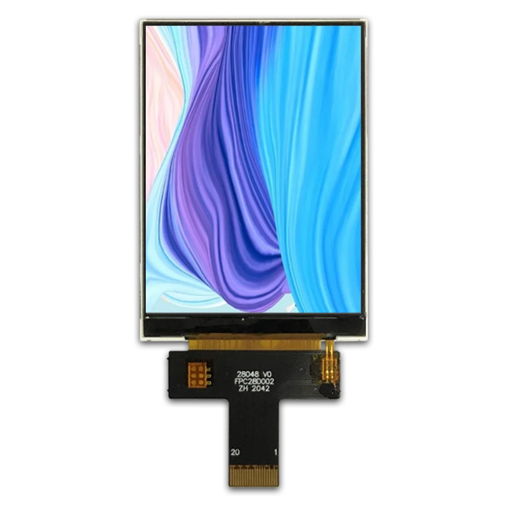 2.8 inch 480x640 TFT display ST7701S 2-Lane MIPI interface 750 nits no touch option customizable lcd module with touch panel
