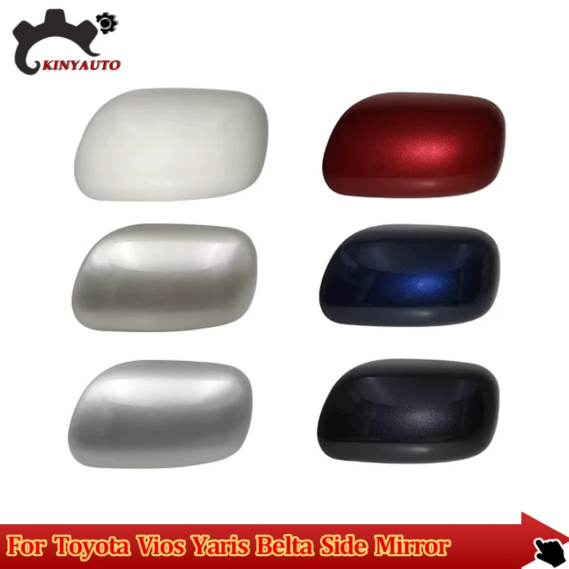 

For Toyota Vios Yaris Belta 02-07 Side External Rearview Mirror Lens Glass Lower Shell Frame Cover Holder Lid Painted