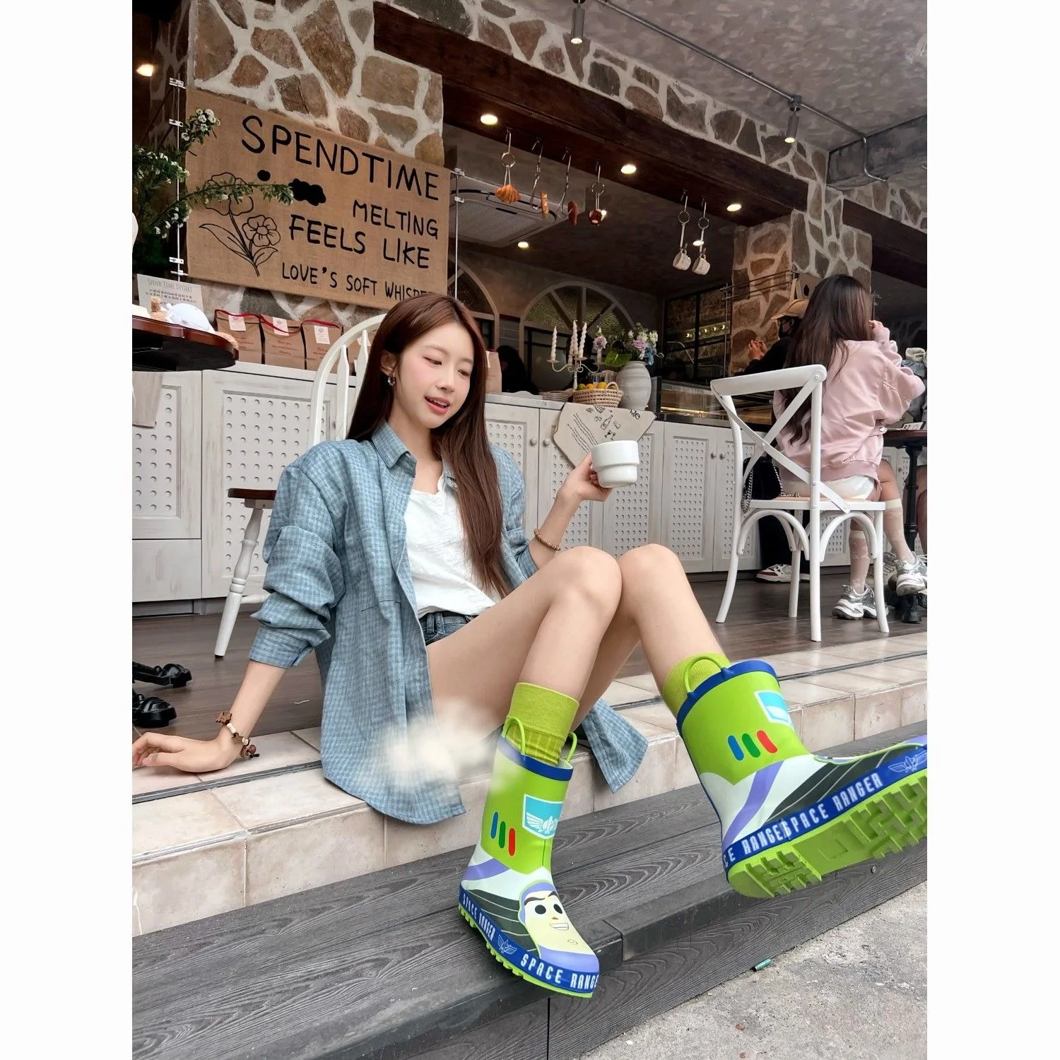 

Детские сапоги с героями мультфильмов Диснея, студенческие непромокаемые сапоги, детская модная детская повседневная обувь, размер ЕС, размер 26-38