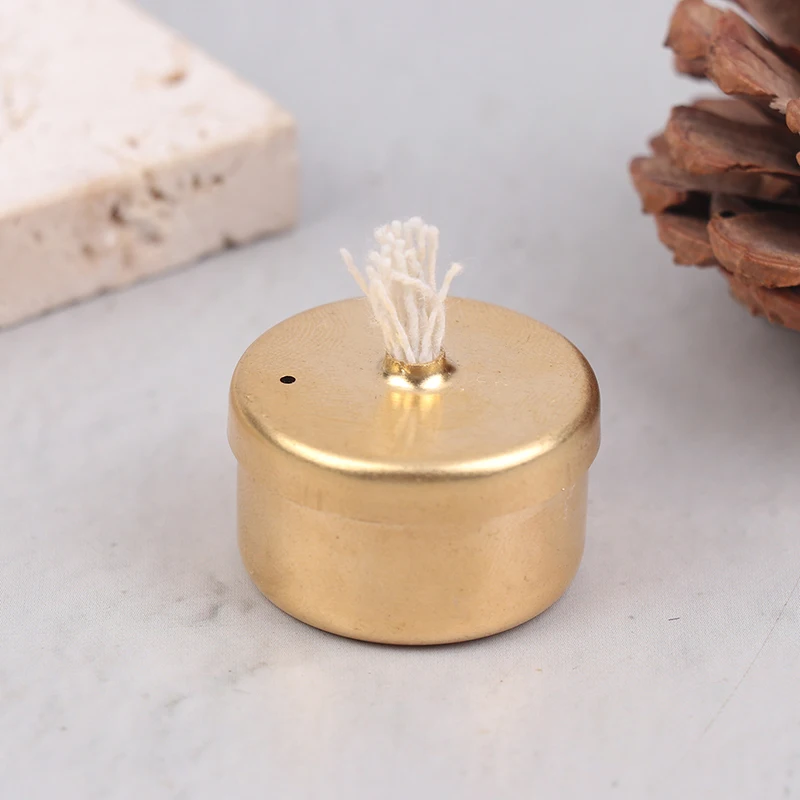 -Mini Copper Alcohol Lamp Burner For Aromatherapy Fragrance As Candle Substitute Scientific Experiments Camping Tea Coffee