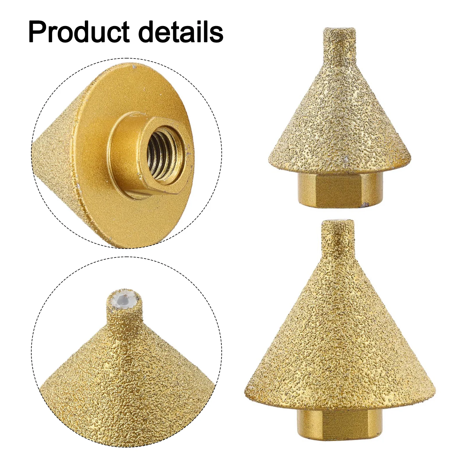Grinding Tools For Stone Finishing Accessory Conical Grinding Tools Diamond Chamfer Bits Emery And Silicon Carbide
