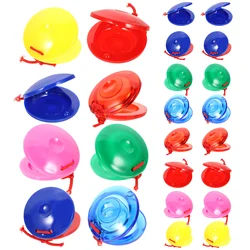 24pcs Finger Castanets Musical Castanets Instrument Musical Instrument Toys for Kids Blue Red