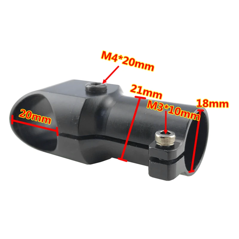 XAERO 18mm to 20mm Tee Joint Aluminum Connector for Landing Gear Carbon Pipe Multirotor Drone